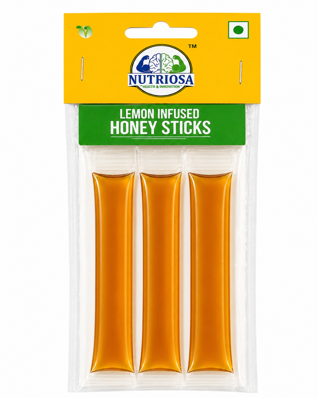 Buy Nutriosa Lemon Infused Honey Sticks – Pure Honey Straws with Lemon | Pack of 10