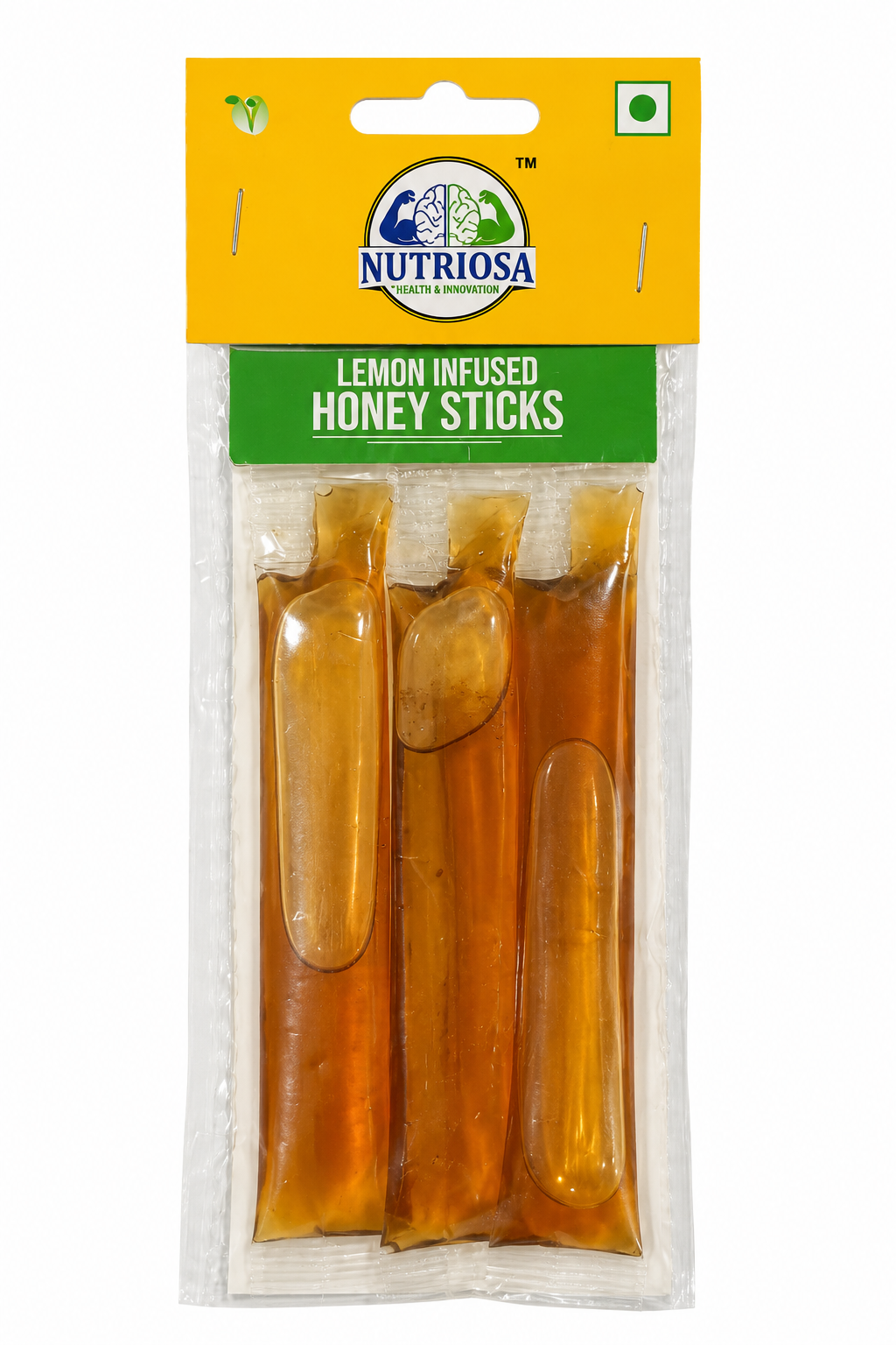 Buy Nutriosa Lemon Infused Honey Sticks – Pure Honey Straws with Lemon | Pack of 10