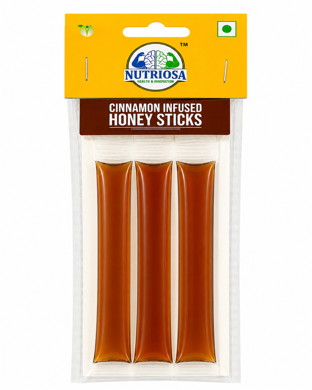 Buy Nutriosa Cinnamon Infused Honey Sticks – Pure Honey Straws with Cinnamon | 30 Stick Monthly Pack