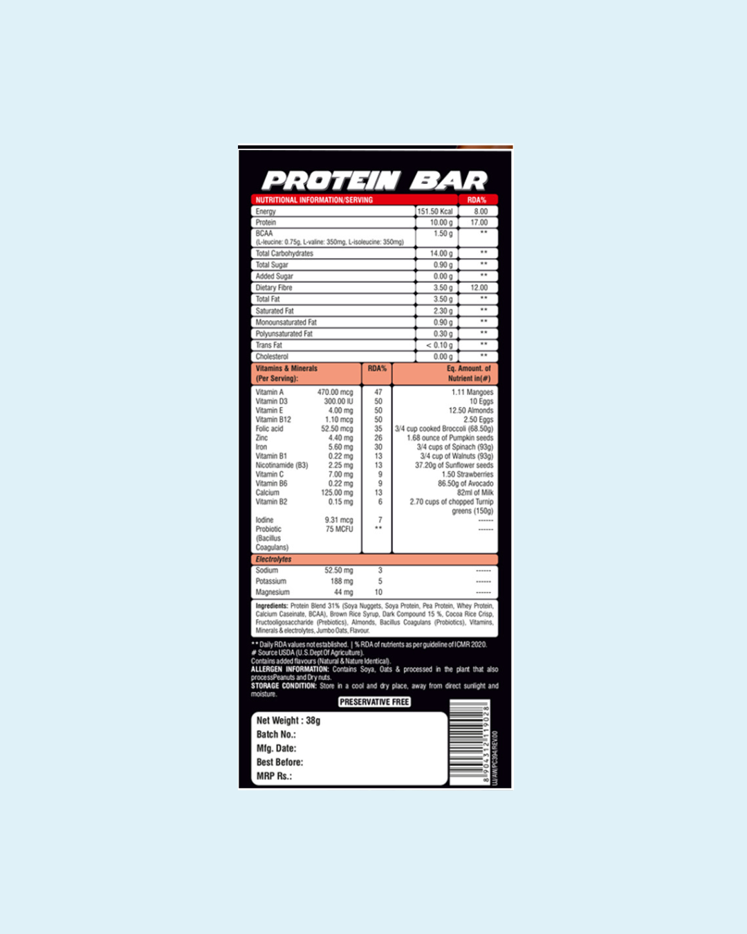 Protein Bar - Choco Orange (Pack of 6)