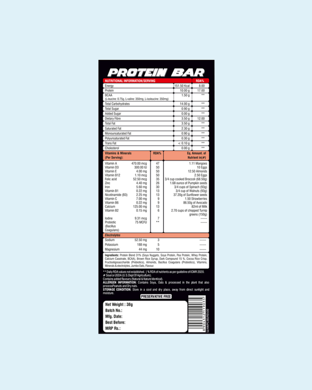 Protein Bar - Caramel (Pack of 6)