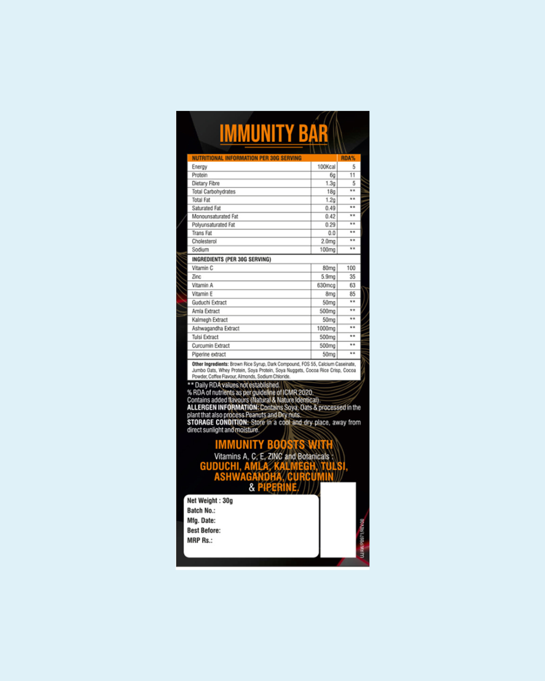 Immunity Bar (Pack of 6)