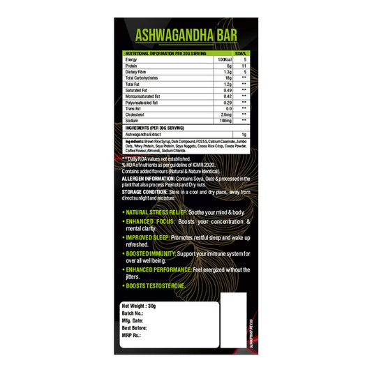 Ashwagandha Bar (Pack of 6)