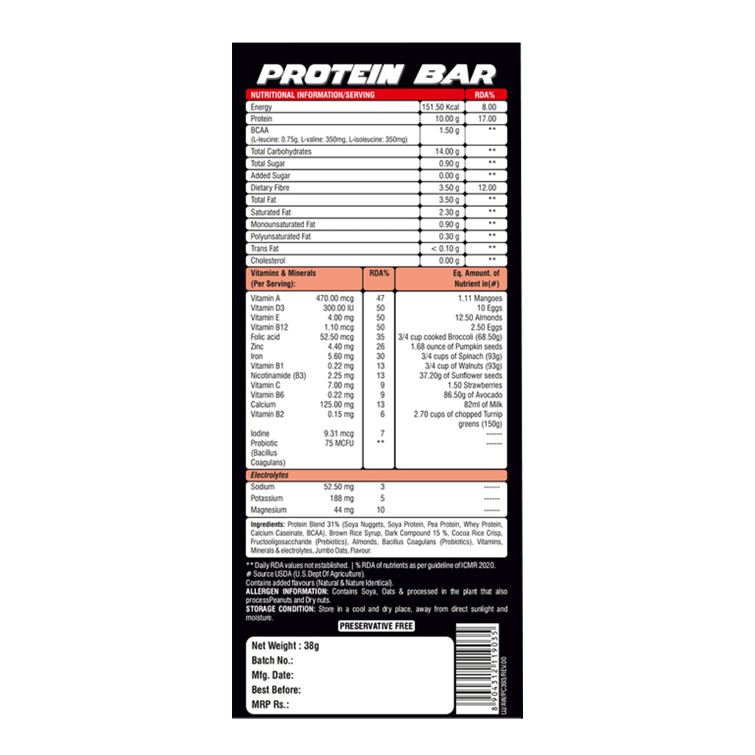 Protein Bar - Choco Orange (Pack of 6)